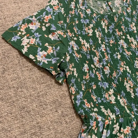 Roolee Green Floral Maxi Dress - Picture 7 of 9